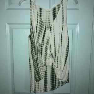 Tie dye high low tank top